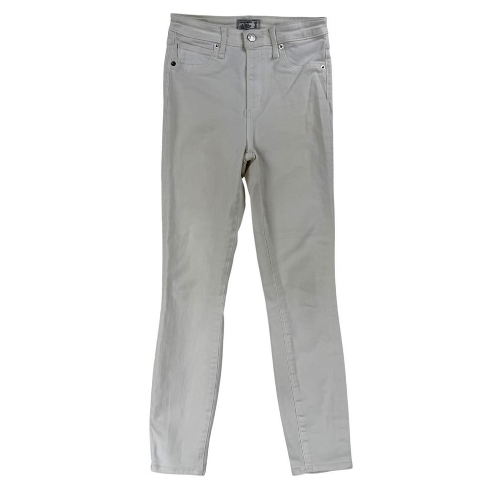 Abercrombie & Fitch Simone High Rise Super Skinny Jeans Womens 25S White Stretch